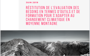 Restitution de l'évaluation des besoins en termes d'outils et de formation pour s'adapter au changement climatique en moyenne montagne